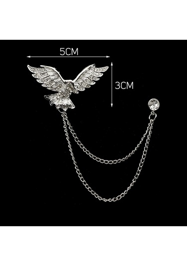 Yeni Retro Erkek Kostümü Pantolon Zincir Yafak Iğne Ejderha Geyik Taç Kafatası El Broşu 17 17 Çok Renkli