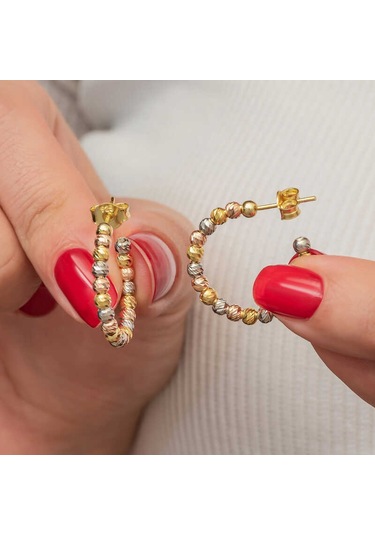 Gümüş Dorika Kadın Küpe 14 MM-Gümüş
