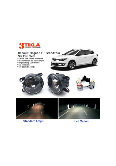 Renault Megane Sw Grandtour 2008-2015 Beyaz Led Xenon Sis Farı Seti