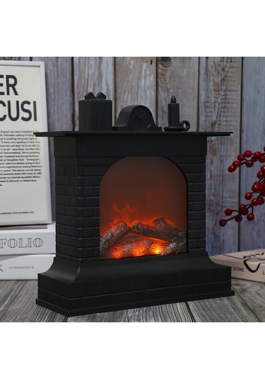 Dekoratif Led Işıklı Şömine Usbli -452 Renkli