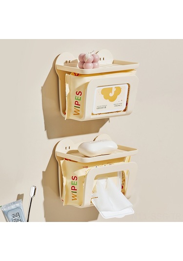 Springsun Duvar Tipi Mutfak/banyo Mendil Kutusu - Nakit Montajsız, Dayanıklı Plastik, Sığdirici Tasarım, Neat Organizasyon İçin Lüx Tasarım Bej Diğer