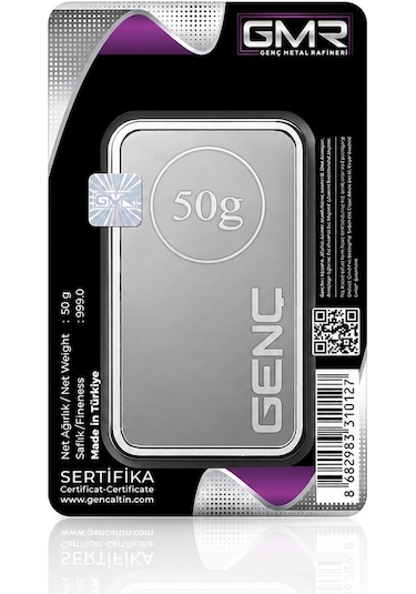 Agakulche 50 Gram 999.0 Ayar Gmr Külçe Gümüş