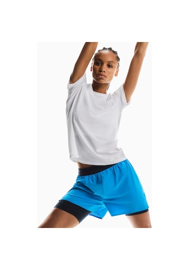 On 3" Performance 2/1 Shorts Hafif Iç Taytlı Hızlı Kuruyan Kadın Koşu Şortu Mavi