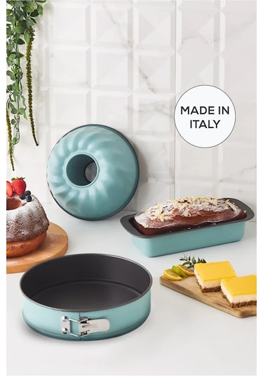 Karaca  Multichef Mito Green Karbon Çelik 3 Parça Kek Kalıbı Seti