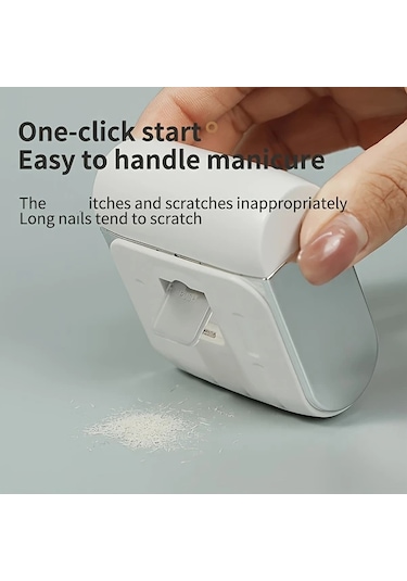 Willowhaven Siyah Akıllı Elektrikli Tırnak Makası Anti Sıkıştırma Parlatma Aydınlatma Taşlama Uzun Pil Ömrü Taşınabilir Premium Ambalaj Ideal Hediye Halloween