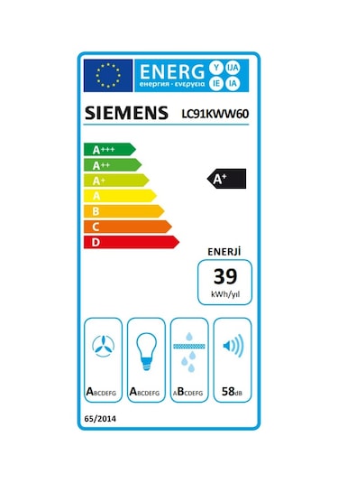 Siemens LC91KWW60 90 CM Duvar Tipi Ankastre Davlumbaz