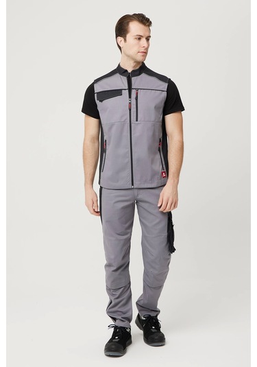 Allium Yazlık İş Ve Outdoor Yelek Gri-siyah