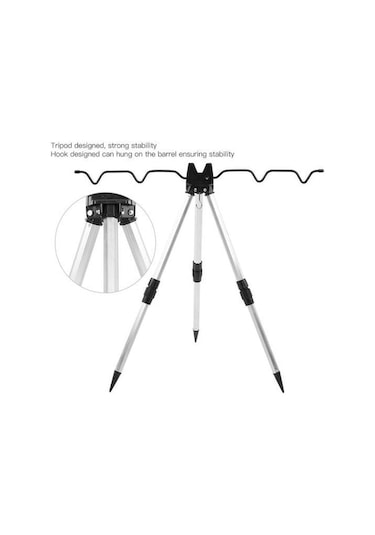 Didadodo Alüminyum Alaşımlı Mini Büzülme Olta Tripod Standı Ultra Kısa Katlanır Deniz Direği Ekipman Aksesuarı