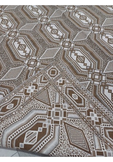 Savan Dokuma Halı Örtüsü 6m² 200 300 Kale Kahve7 Kahverengi