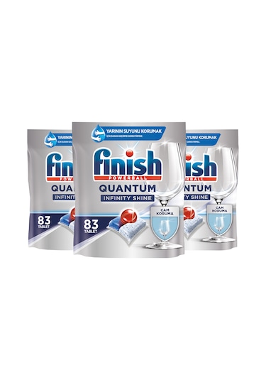 Finish Quantum Infinity Shine Bulaşık Makinesi Deterjanı 3 x 83 Tablet