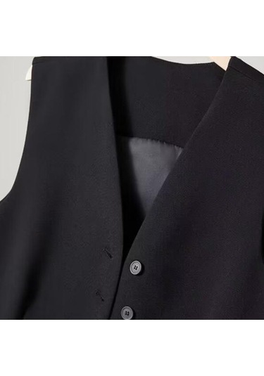 Kadın İş Yelek V Yaka Kolsuz Düz Renk Tek Göğüslü İşe Gidip Gelme Tarzı Hırka Takım Elbise Ceket Bej Kadın İş Yelek V Yaka Kolsuz Düz Renk Tek Göğüslü İşe Gidip Gelme Tarzı Hırka Takım Elbise Ceket Bej