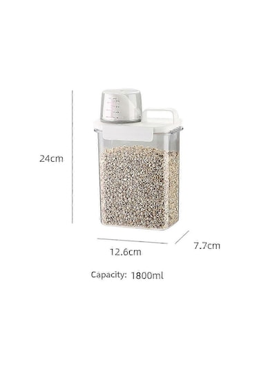 Ev İçin Mühürlü Tahıl Saklama Kutusu, Mutfak Saklama İçin Şeffaf Pirinç Kabı, Makarna Kabı, 18 -