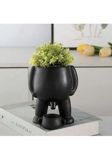 Novahub Eğlenceli 19cm Seramik Saksı - Komik 112 Karakter, Pratik Bitki Yetiştirme Kapı Kenarı Dekorasyonu