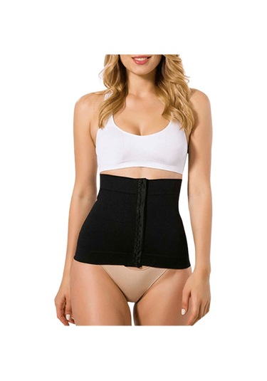 Kadın Siyah Agraflı Bel Korse Siyah