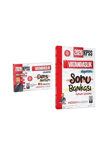 2026 Kpss Vatandaşlık Algoritma Soru Bankası Ve Ders Notu Seti - Emrah Vahap İndeks Akademi