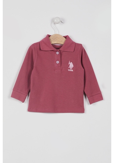 U.S. Polo Assn. U.S. Polo Assn Lisanslı Classic Gül Kurusu Bebek Uzun Kol Yakalı Sweatshirt Gülkurusu