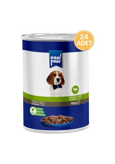 Jelly Parça Etli Kuzulu Yavru Köpek Konservesi 400 Gr 24 Adet