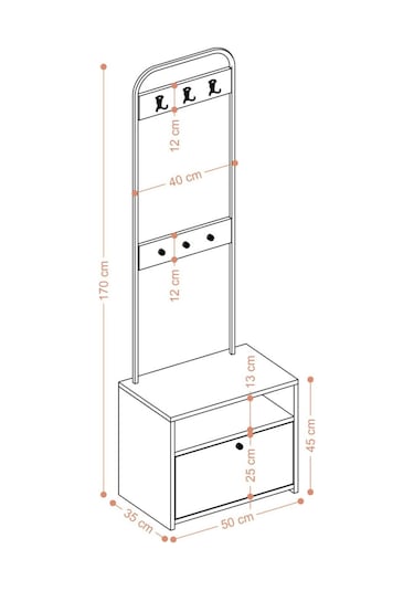Decormet Nicole Vestiyer Dec0096 Çok Renkli