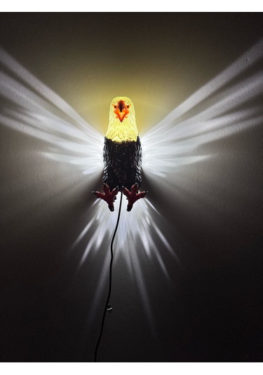 Realistik Kartal Aplik Modeli - Kahverengi - Turuncu Adaptör Kahverengi - Turuncu