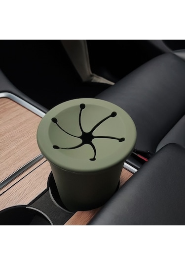 Pazly Araç Çöp Kovası Silikon Bardaklık Çöp Tutucu Koltuk Arkası Çöp Kutusu - Gri