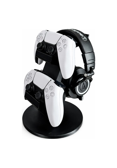 Ps5 Dualsense Ve Kulaklık Standı Çift Katlı Düzenleyici Gamepad & Headset Masaüstü Organizer