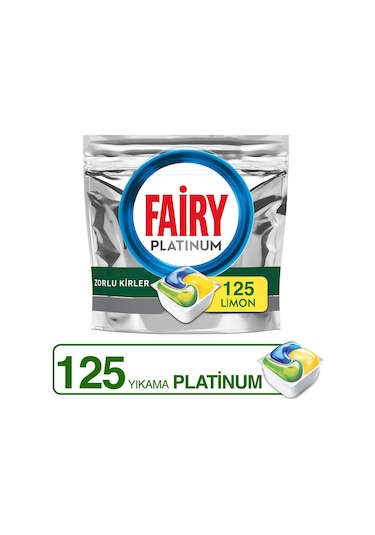 Fairy Platinum Limon Kokulu Bulaşık Makinesi Deterjanı 125 Tablet