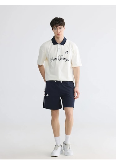 Lc Waikiki Ekru Polo Yaka Nakışlı Erkek Tişört