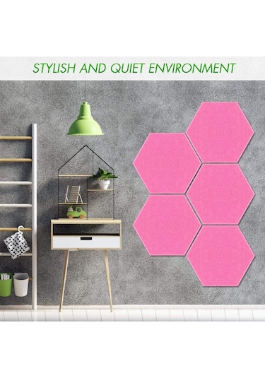 Sones Altıgen Renkli Dekoratif Akustik Paneller, Rastgele Renk Teslimatı 9 Mm 3,7 Kg Tipi