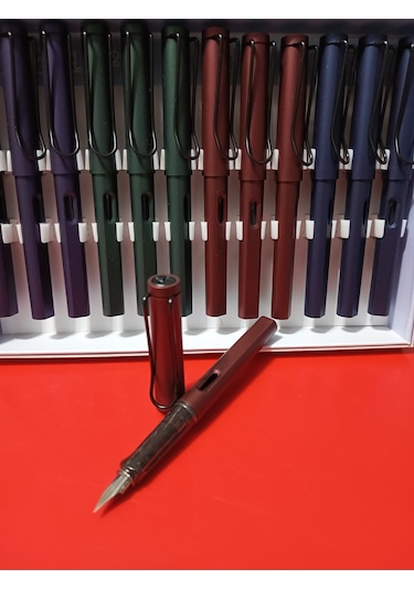 Jinhao Dolma Kalem Metalik Kırmızı Mika Gövde Ef Uçlu