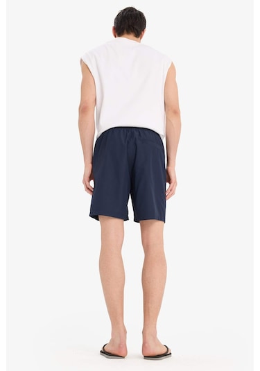 Defacto Regular Fit File Astarlı Kısa Boy Deniz Şortu B7255ax25hsnv256 Lacivert