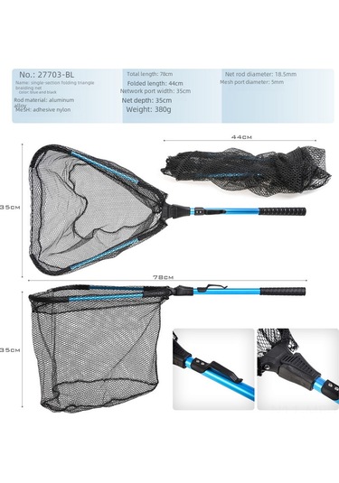 Mufunye Leo Aluminyum Alyuminyum Üçgen Katlanabilir Fly Fishing Av Ağı - Kırmızı Oksitli, Hafif Ve Dayanıklı, Kolay Taşınabilir Av Enstrümanı