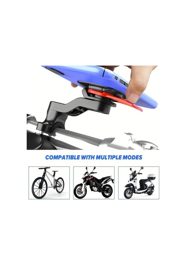 Xuweiwei Motosiklet Bisiklet Telefon Tutucu Kırmızı Yuvarlak Şok Emici 360 Döner Direksiyon Kelepçesi Titreşim Yalıtıcı