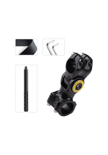 Sones Monopod Standı İle Motosiklet Bisiklet Gidon Fikstürü Montaj Kamera Braketi Adaptörü Siyah