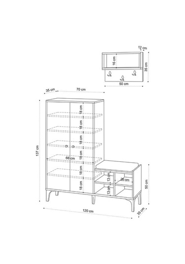 Decormet Jess Ayakkabılık Safir Meşe -dec-20034 Diğer