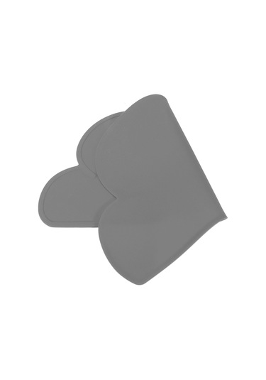 Konesam 2 Adet Çocukluk Çağı Gümüşü Yemek Matı Isı Yalıtımı, Su Geçirmez, Yiyecek Dereceli Silikon, Temizliği Kolay, Masa Koruyucu Gri