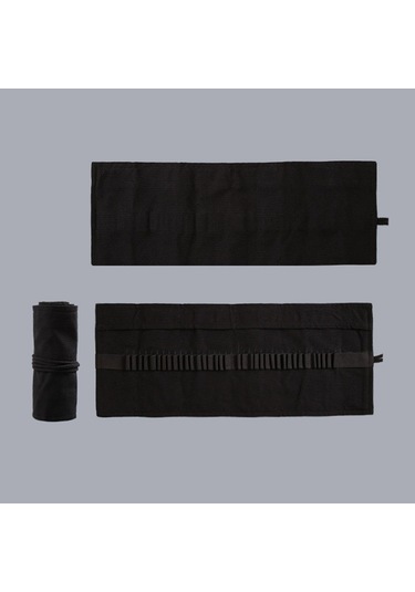 Sanat Malzemeleri Boya Fırçası Taşıyıcı Portföy Tuval Kılıfı Roll Up Kalemlik Resim Çantası Siyah