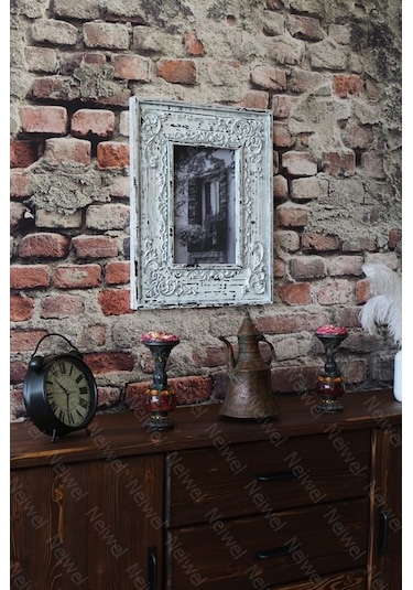 Neiwel Vintage Cua Resim Ve Ayna Çerçevesi Beyaz