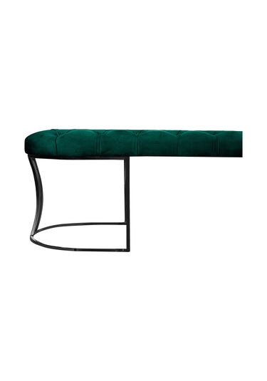 Viego Siyah Bench Puf Yeşil