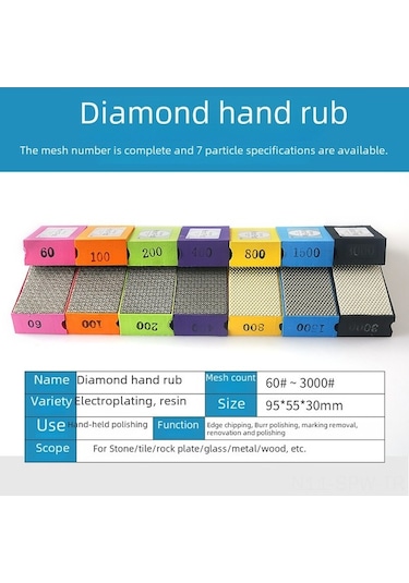 Besthome1 El İle Taş, Cam, Seramik Kenar Testere - Elektroplatiği Elmas Zımpara Bloku 400 - Ağırlıksız Hafif Zımparlama Aleti 6