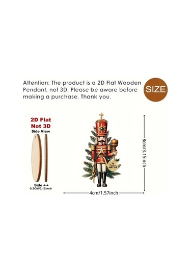 Elmpaly 16 Parça Noel Fındıkkıran Ahşap Süs Seti - Ağaç Ve Ev Dekorasyonu