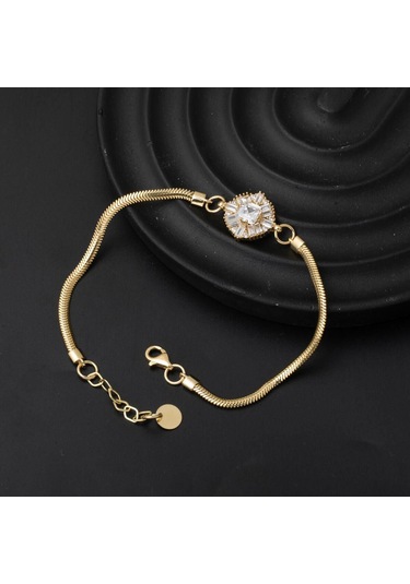 Bilezikci 14 Ayar Prenses Baget Taşlı Altın Bileklik 8692500326197 Renkli Çok Renkli Bilezikci 14 Ayar Prenses Baget Taşlı Altın Bileklik 8692500326197 Renkli Çok Renkli