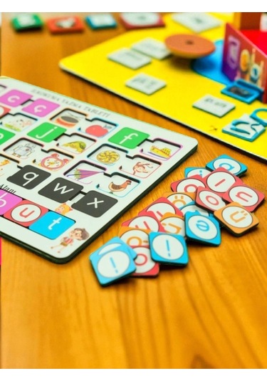 "okuma Yazma Öğreniyorum Seti" Ahşap Oyuncak Türkçe İngilizce Harfler İlk Okuma Seti Harf Puzzle