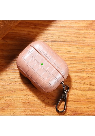 Airpods Uyumlu Pro Timsah Dokusu Kulaklık Koruyucu Kılıf İçin Gül Altın