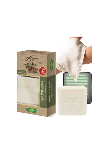 Phytoflora Argan Özlü Sabun 125 G + Kese +  Sabunluk