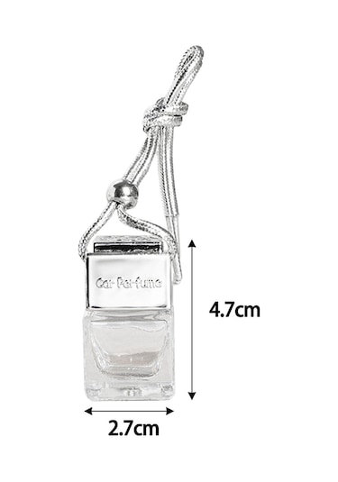 Suntek Boş Araba Difüzör Kolye Parfüm Şişesi Oto Gümüş