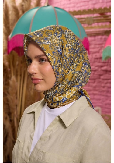 İpekhan Marrakech Koleksiyon Soft Eşarp 1210 - 02 Hardal Hardal