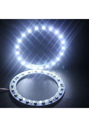 Beyaz 50mm-araba Melek Gözler 40mm 2 Adet 1 Çift Melek Gözü 1210 12 Smd Araba 40mm Led Far 3528 Işık Halkası
