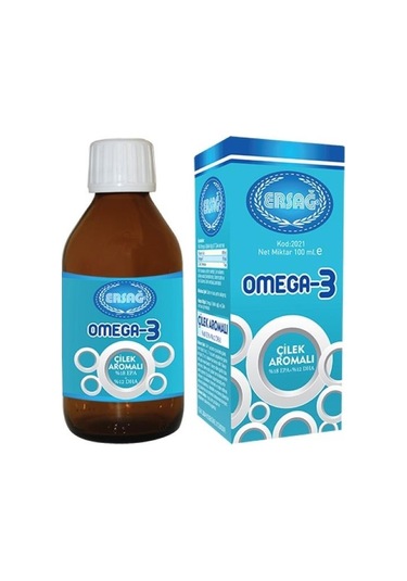 Ersağ Omega 3 Sıvı Gıda Takviyesi. Çilek Aromalı