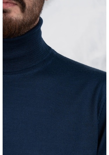 Boğazlı Slimfit Erkek Triko Kazak