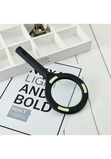 Profesyonel Işıklı LED Büyüteç, Lup Büyüteç Mercek, 250 Lümen 3x